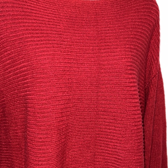 CHERFLY Womens Red Bell Long Sleeve Sweater Size L - Picture 3 of 7